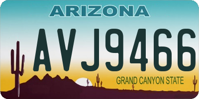 AZ license plate AVJ9466