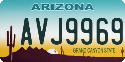 AZ license plate AVJ9969