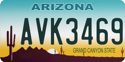 AZ license plate AVK3469