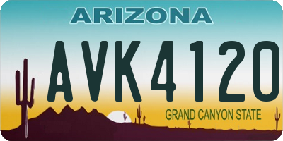 AZ license plate AVK4120