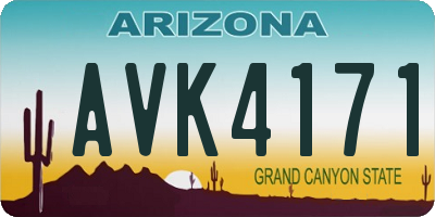 AZ license plate AVK4171
