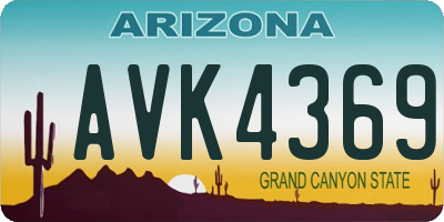 AZ license plate AVK4369