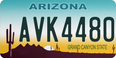 AZ license plate AVK4480