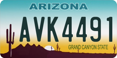 AZ license plate AVK4491
