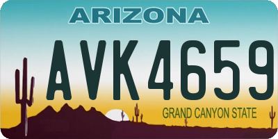 AZ license plate AVK4659