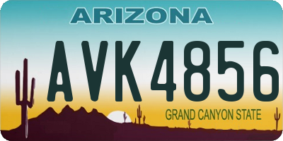 AZ license plate AVK4856