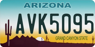 AZ license plate AVK5095