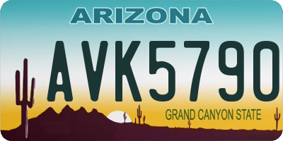 AZ license plate AVK5790