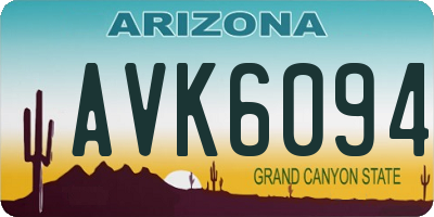 AZ license plate AVK6094