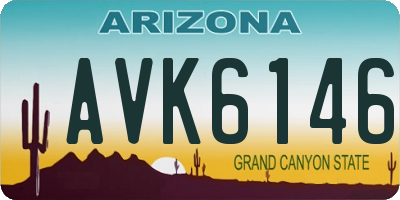 AZ license plate AVK6146