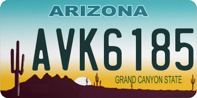 AZ license plate AVK6185