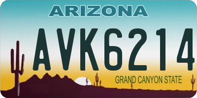 AZ license plate AVK6214