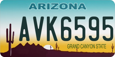 AZ license plate AVK6595