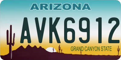 AZ license plate AVK6912