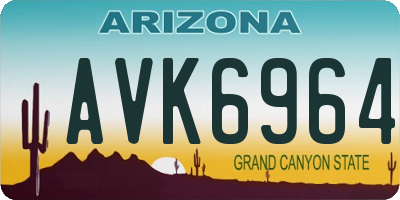 AZ license plate AVK6964