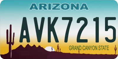 AZ license plate AVK7215