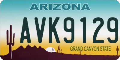 AZ license plate AVK9129