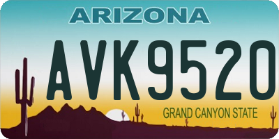 AZ license plate AVK9520