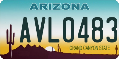 AZ license plate AVL0483