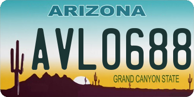 AZ license plate AVL0688