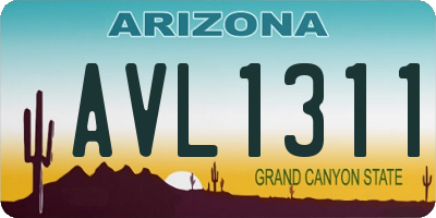 AZ license plate AVL1311