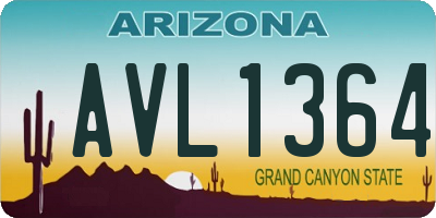 AZ license plate AVL1364