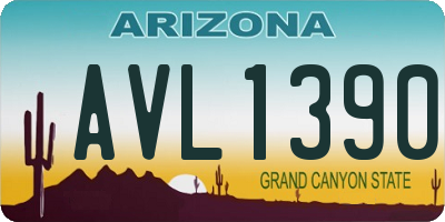 AZ license plate AVL1390
