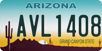 AZ license plate AVL1408