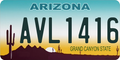 AZ license plate AVL1416