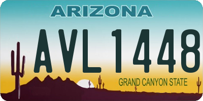 AZ license plate AVL1448