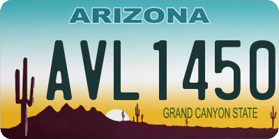 AZ license plate AVL1450