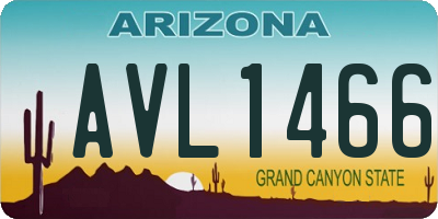AZ license plate AVL1466