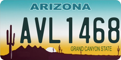 AZ license plate AVL1468