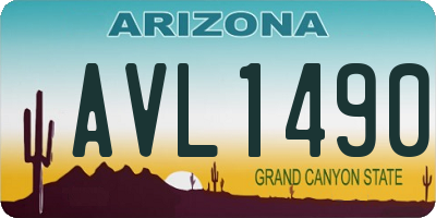 AZ license plate AVL1490