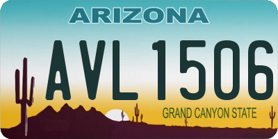 AZ license plate AVL1506