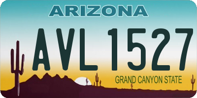 AZ license plate AVL1527
