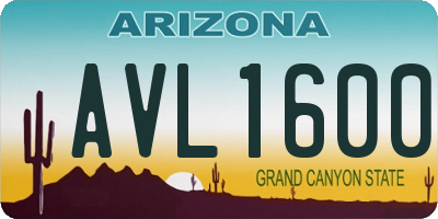 AZ license plate AVL1600