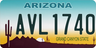 AZ license plate AVL1740