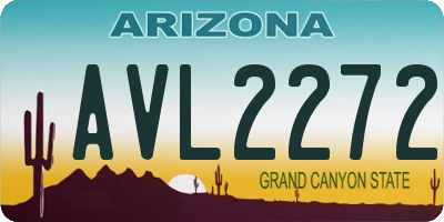 AZ license plate AVL2272