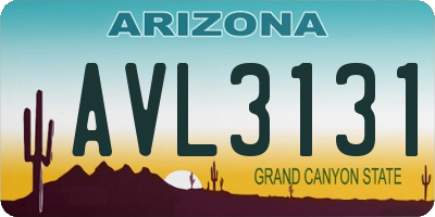 AZ license plate AVL3131
