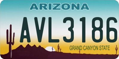 AZ license plate AVL3186