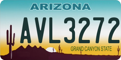 AZ license plate AVL3272