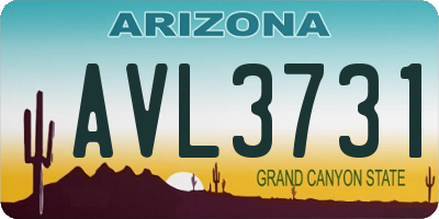 AZ license plate AVL3731