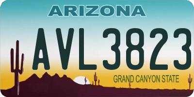 AZ license plate AVL3823
