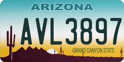 AZ license plate AVL3897