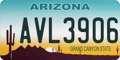 AZ license plate AVL3906
