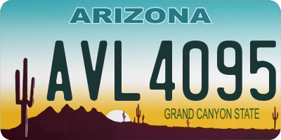 AZ license plate AVL4095