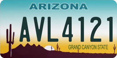 AZ license plate AVL4121