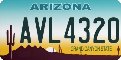 AZ license plate AVL4320