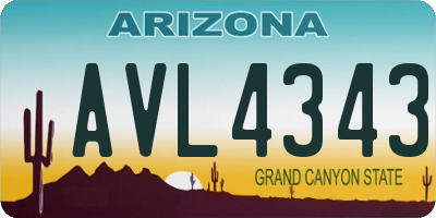 AZ license plate AVL4343